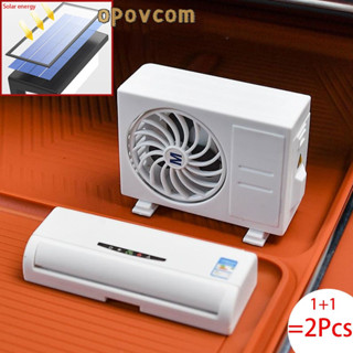 Opovcom Máy điều hòa nước hoa Mini năng lượng mặt trời để trang trí ô tô