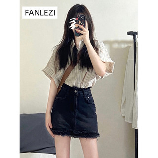  FANLEZI áo sơ mi nữ áo kiểu hàn quốc sang trọng thanh lịch Tối giản ins WCS2460LGM 26Z240625