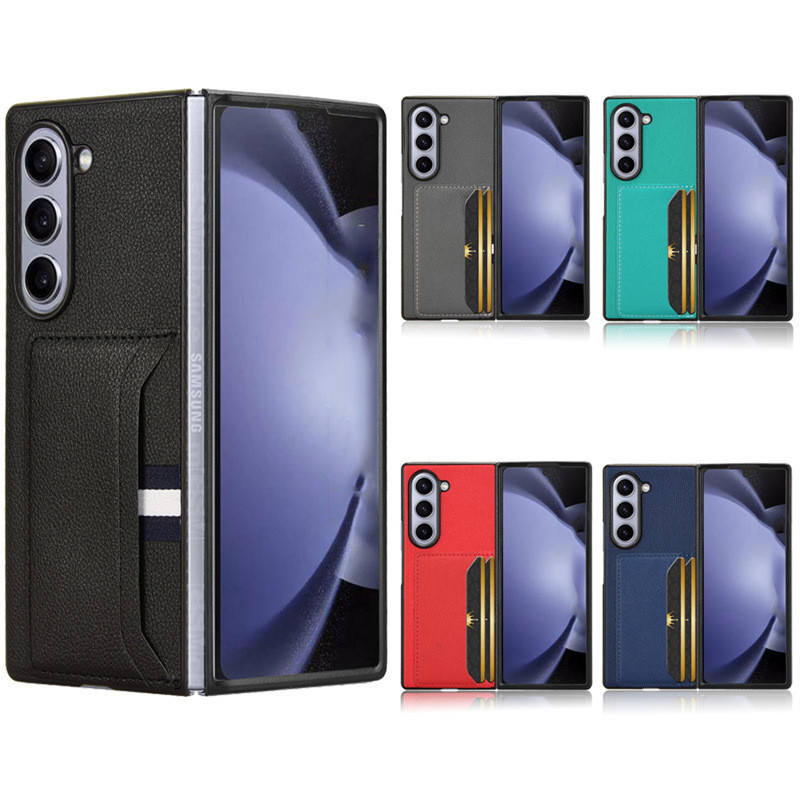 Ốp lưng đựng thẻ da mỏng siêu mỏng cho Samsung Galaxy Z Fold 6 5 4 5G Z fold6 2024
