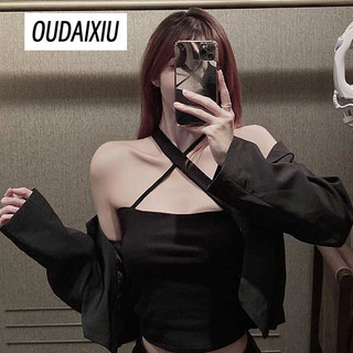 OUDAIXIU áo phông áo thun nữ croptop baby tee hàn quốc Casual Phong cách xu hướng WCS2460AHU 26Z240628