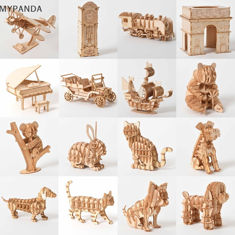 Mypanda Laser Cutg DIY Boat Ship Airplane 3D Puzzle MALL Model