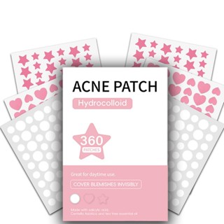 360 Cái / 180 Chiếc Hydrocolloid Nhiều Màu Sắc Mụn Miếng Dán Nhẹ Không Kích Ứng Mụn Miếng Dán