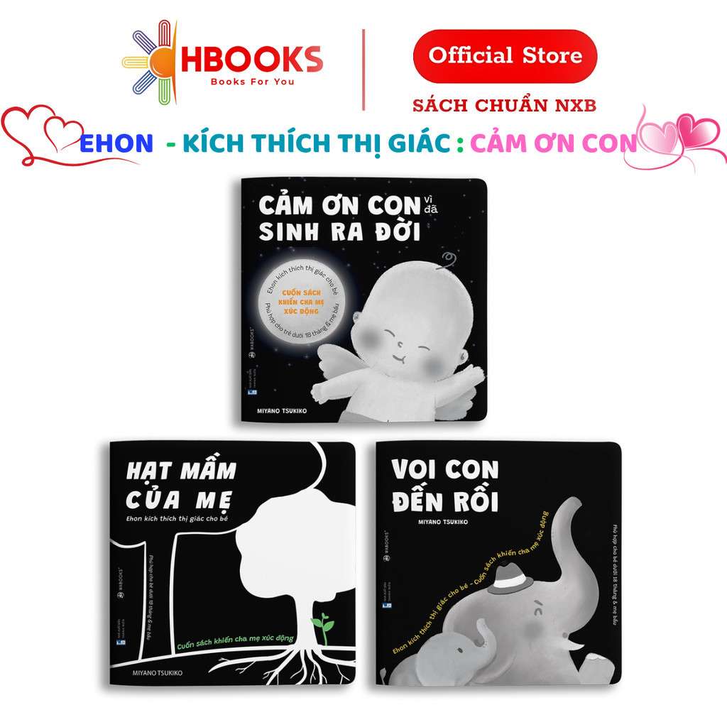 Sách Ehon Kích Thích Thị Giác - Cảm Ơn Con - Dành Cho Trẻ 0-18 Tháng Tuổi - Wabooks