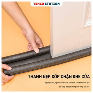 Thanh Nẹp Xốp Chặn Khe Cửa - Ron, Đệm Cửa - Chống Ồn, Chống Thoát Hơi Máy Lạnh, Chống Bụi, Ngăn Côn Trùng, Chống Kẹt Tay
