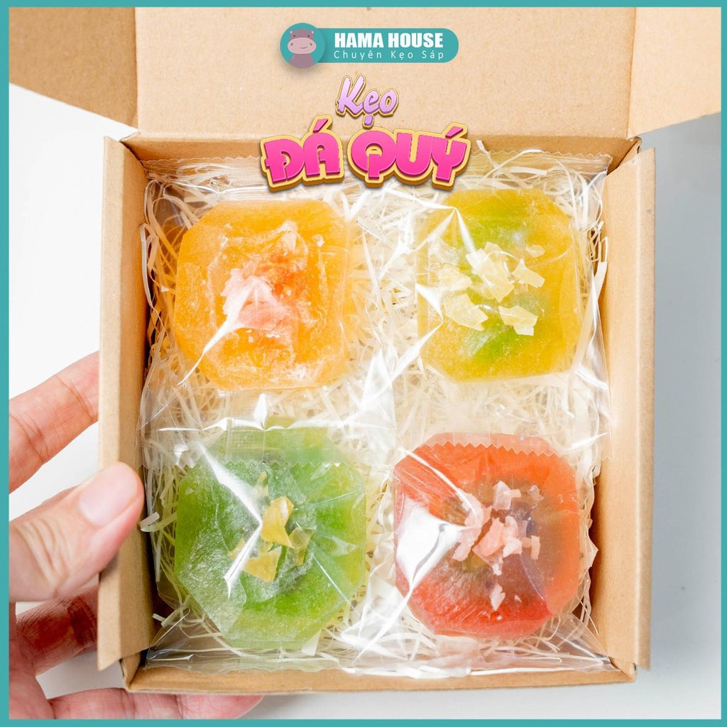 SET KẸO ĐÁ QUÝ 4 VIÊN TO - HAMA HOUSE - VỊ HOA QUẢ