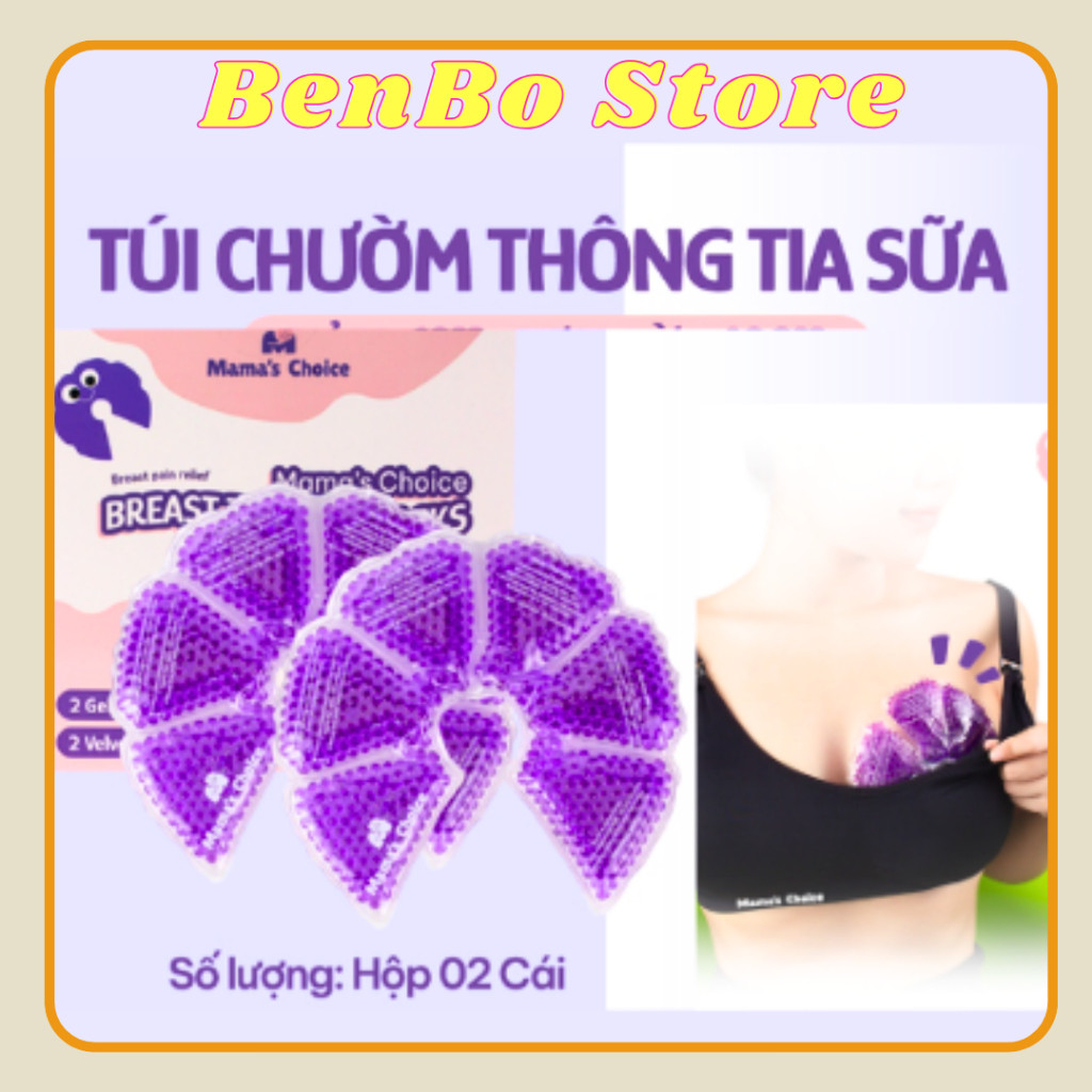 ( Hộp 2 Túi) Túi Chườm Ngực Nóng Lạnh Giảm Đau Giúp Mẹ Thông Tắc Tia Sữa, Kích Sữa Về Nhanh Hơn