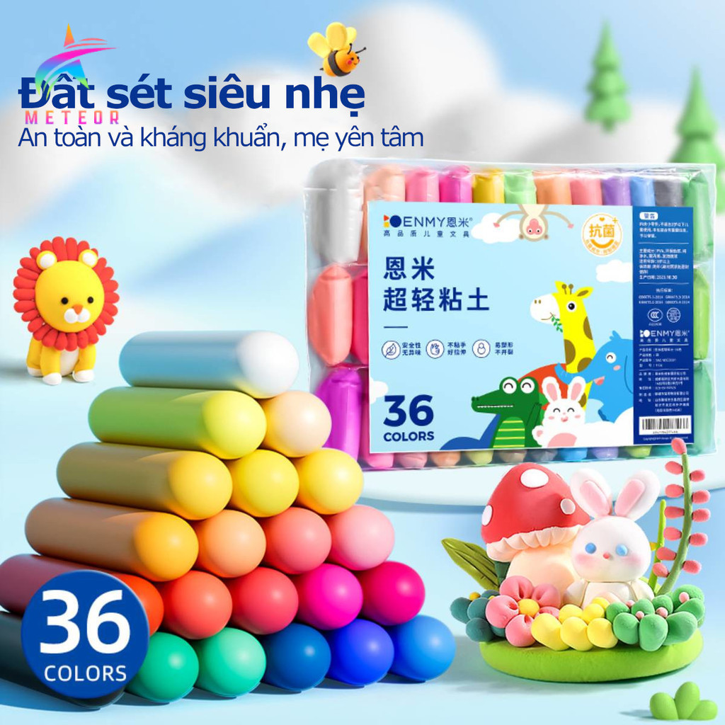 Đất nặn an toàn cho bé không dính da tay, không mùi tạo hình tự khô