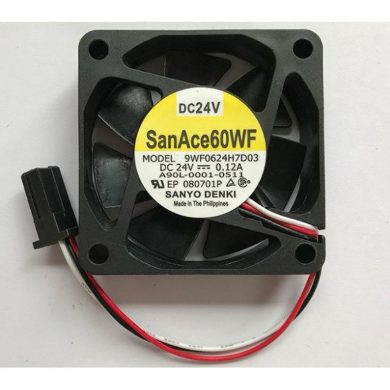 Quạt 40 * 40 Dày 20 A90L-0001-0511 / 0423 105S 9WF0624H7D03 / D04 / D05 24v Jack Đen Trắng 0.12a