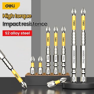  Deli mũi vít PH2 đầu vít nam châm bắn tôn chống trượt 25mm 50mm 65mm 70mm 90mm 150mm 