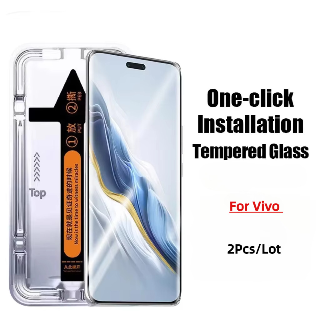 2 Chiếc Kính Cường Lực Cho Vivo X200 Pro X100 X100S Ultra X90 X80 X70 Pro + Kính Cường Lực Bảo Vệ Mà