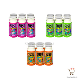 1 Lốc 6 Lọ Sữa Chua Uống Susu 80ml Vị Dâu/Cam