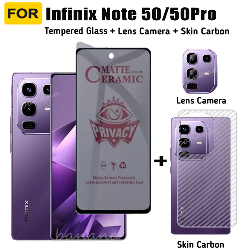Dành Cho Infinix Note 50 4G Kính Cường Lực Riêng Tư Infinix Note 50 Pro Note50 Pro + Bảo Vệ Màn Hình