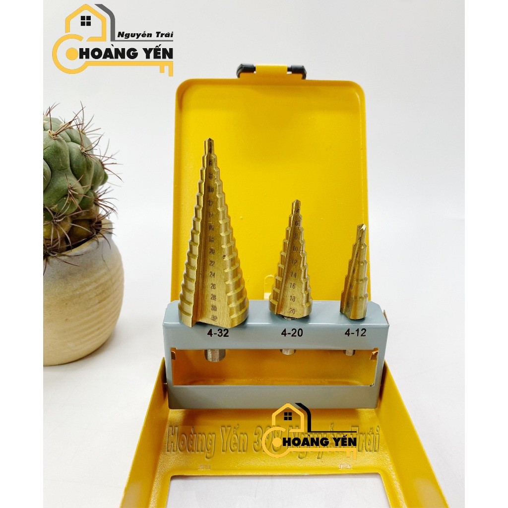 BỘ 3 MŨI KHOAN BƯỚC TITANIUM HSS TOLSEN 75878, Mũi Khoan Tháp Nhiều Bước