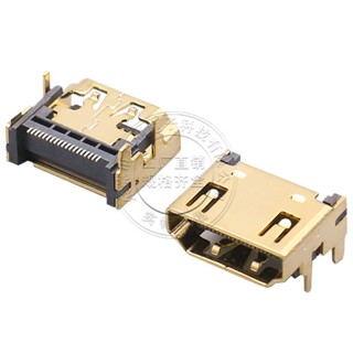  Bộ 5 Đầu Nối HDMI HDMI Nữ Ổ Cắm 19P Miếng Dán SMT Bốn Chân Cắm Vào Vàng HD Màn Hình Truyền Giao Diện Ổ Cắm 