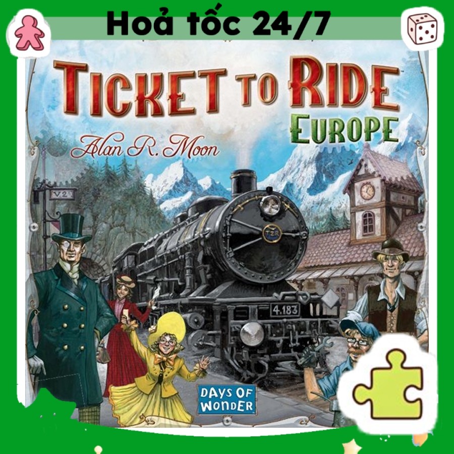Q12 [Luật Việt] Boardgame Ticket to Ride EUROPE - Đường Tàu Châu Âu Tigar