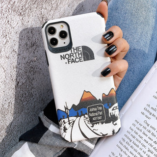 Ốp lưng da imd the north face - nền trắng - r129