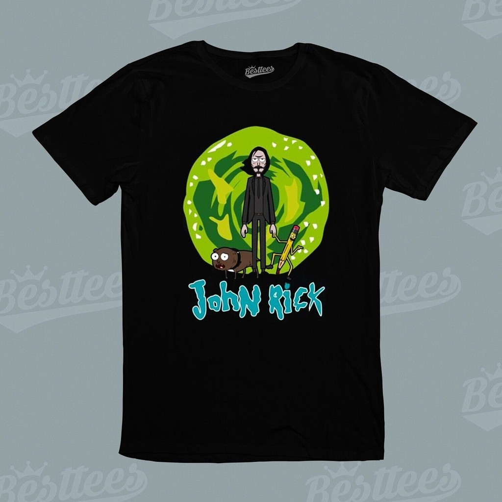 Người Lớn Nam Hoạt Hình Vui Nhộn Rick Morty John Wick Áo Thun Họa Tiết