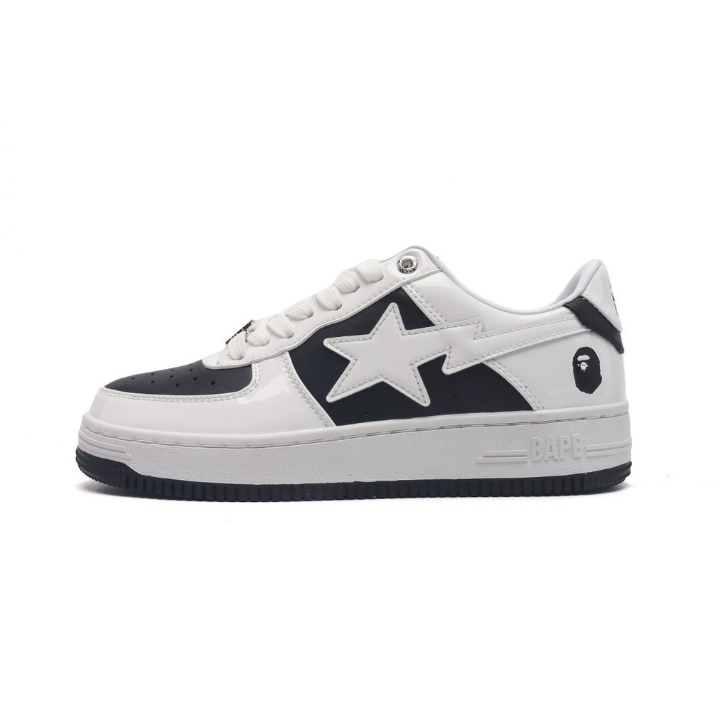 【HOT】Giày Sneaker A Bathing Ape Bape STA Black White