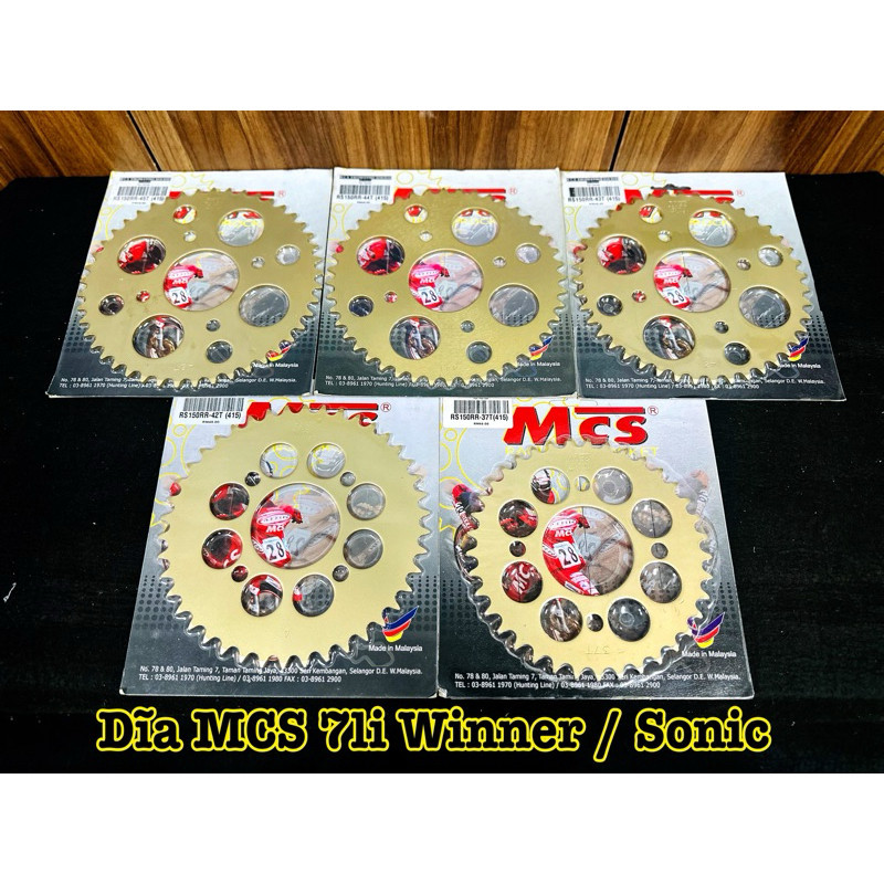 Dĩa MCS Dành Cho Winner  / Sonic 7Li Hàng Chính Hãng MCS ====