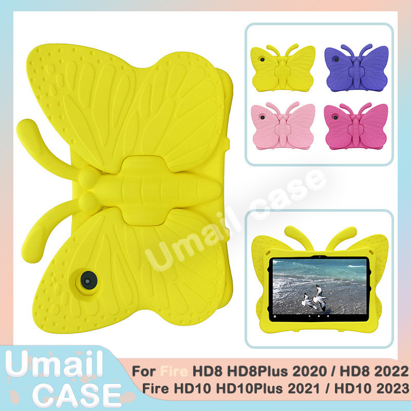 Ốp Lưng EVA Tay Cầm Trẻ Em Cho Amazon Fire HD8 HD8 Plus 2020 2022 HD10 2021 HD10 2023 Vỏ Chống Sốc