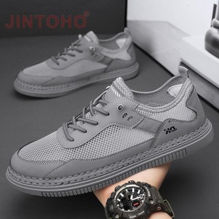 Jintoho Nam Giày Mùa Hè Thoáng Khí Xu Hướng Mới Giày Thể Thao Nam Lưới Đơn Rỗng Lưới Mỏng Nam Giày Thường Ngày