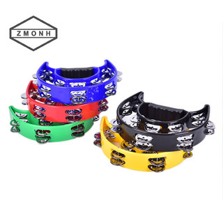 Zmonh Tamborine Trống Nhạc cụ gõ bền Nhạc cụ nhỏ gọn Đôi * mới