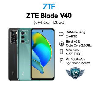Điện Thoại ZTE Blade V40 (6+4)GB/128GB - Pin 5000mAh - 6.67"FHD+ -  Hàng Chính Hãng