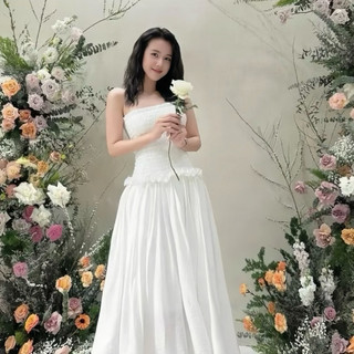 Đầm Ống Dáng Dài Kiểu Xòe PINKSTORE29 Phong Cách Tiểu Thư Xinh Xắn D126