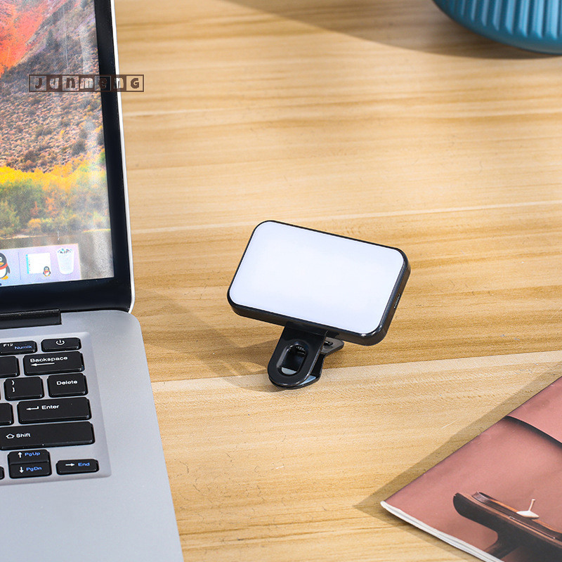 Junmeng 1PCPortable Mini Selfie Fill Light Sạc 3 Chế Độ Độ Độ Sáng Có Thể Điều Chỉnh Kẹp Trên Cho Điện Thoại, Laptop, Máy Tính Bảng Meeg, Trang Điểm Đẹp