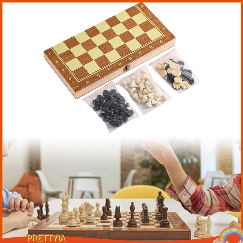 Bộ cờ vua bằng gỗ gấp Cờ vua Cờ vua Backgammon dành cho người mới bắt đầu Chuyên nghiệp