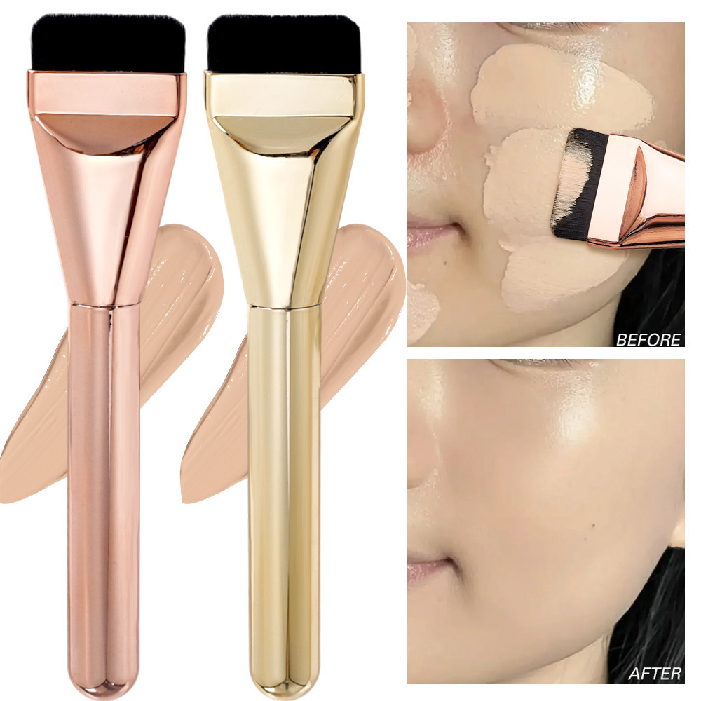 Bàn chải trang điểm đầu rộng Bàn chải nền đầu phẳng Bàn chải không đánh dấu khuôn mặt Contour Dụng c