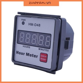 Đồng hồ đo giờ zuoo ac220v hm-d48 0 ‐ 999 99h đồng hồ đo giờ kỹ thuật số đồng hồ đo giờ cho máy cắt cỏ máy phát điện thiết bị động cơ máy đo giờ