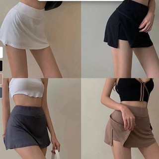 ￼chân váy thể thao nữ 2 lớp năng động, xẻ kiểu trẻ trung mềm mại