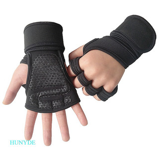 Hunyde 1 Đôi Găng Tay Tập Gym Thể Dục Thể Thao Quấn Cổ Tay Nâng Trọng Lượng Tập Thể Dục Găng Tay Đi Xe Đạp