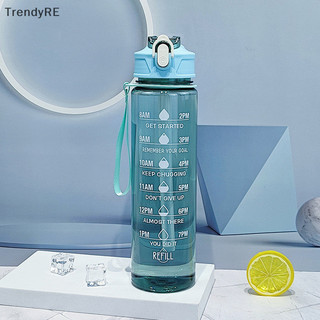 Hợp Thời Trang 900ml Chai Thể Thao Có Cân Thời Gian Ngoài Trời Chuyển Màu Trơn Chai Thể Thao Di Động Thể Dục Động Lực Ống Hút Cốc Bpa Free RE