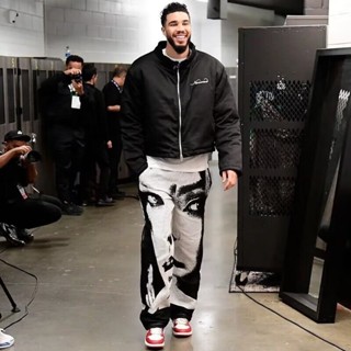 Live GREAT Quần nam in hình thời trang quần ống thẳng dáng rộng giản dị phù hợp với quần jean đường phố Mỹ