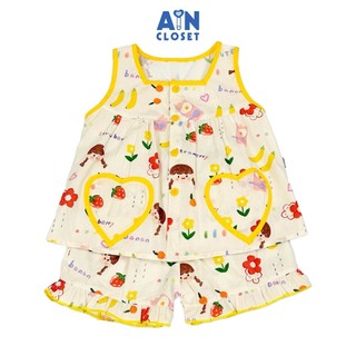 Bộ quần áo Ngắn bé gái họa tiết Bé Cute cotton - AICDBGOXBHJR - AIN Closet