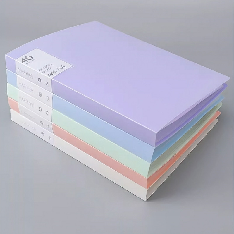 Bìa nhựa , File lá Clear Book nhiều màu đủ loại 20/40/60/100 lá, file đựng tài liệu A4 nhiều ngăn-LPERM