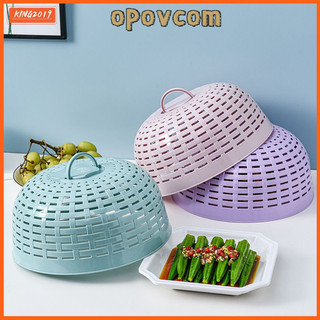 Opovcom Lồng bàn hình tròn phủ thức ăn, nhựa chống bụi và chống bay