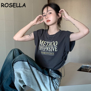 Rosella áo phông áo thun nữ croptop baby tee Hàn Phong phổ biến Fashion Đơn giản WTX2450LO7 Z240513
