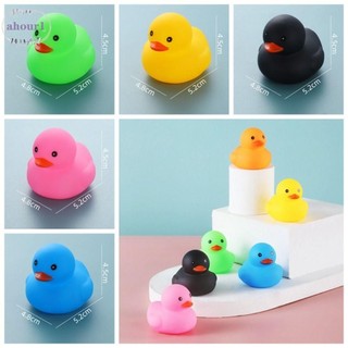 Ahour1 3 chiếc vịt nổi bóp đồ chơi âm thanh, vịt vàng có âm thanh bóp vịt vàng đồ chơi tắm cho bé, đồ chơi tắm cho bé nổi cao su dễ thương vịt vàng nhỏ đồ chơi nước quà tặng vui vẻ