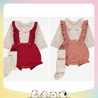 Set yếm sơ sinh 3 chi tiết bé gái geo uk săn sale giá tốt size 12-18m