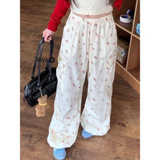 Quần legging nữ YEYA in hình dáng rộng thẳng KU giảm béo quần ống rộng