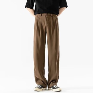 【S-5XL】 Quần liền quần nam cắt thẳng mùa hè thời trang nam Slim Fit Xu hướng thường ngày