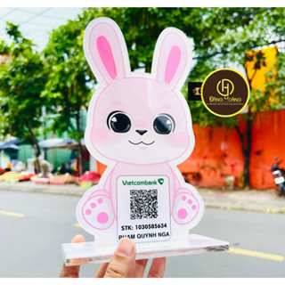 Bảng mã qr code để bàn in theo yêu cầu - Tặng kèm móc khoá 12 con giáp cute_ĐH
