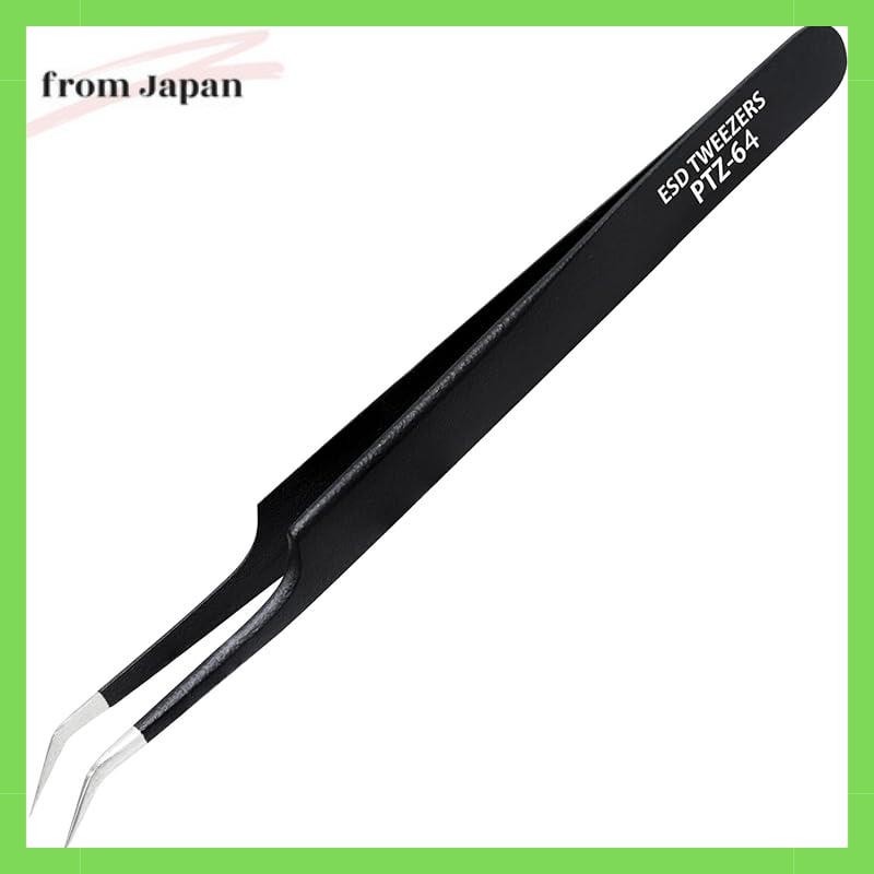 ENGINEER Engineer ESD Tweezers Bent Type PTZ-64 Black