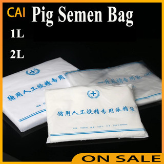 [Cai PET] 100 chiếc 1l 2l Túi sưu tập tinh dịch vô trùng dùng một lần Thú y thụ tinh nhân tạo chuyên nghiệp