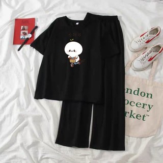 Sét Áo phông Hạt mầm đạp xe + quần suông trơn, Đồ UNISEX mặc ở nhà và đi chơi, chất đẹp, mặc không xù DVGIT