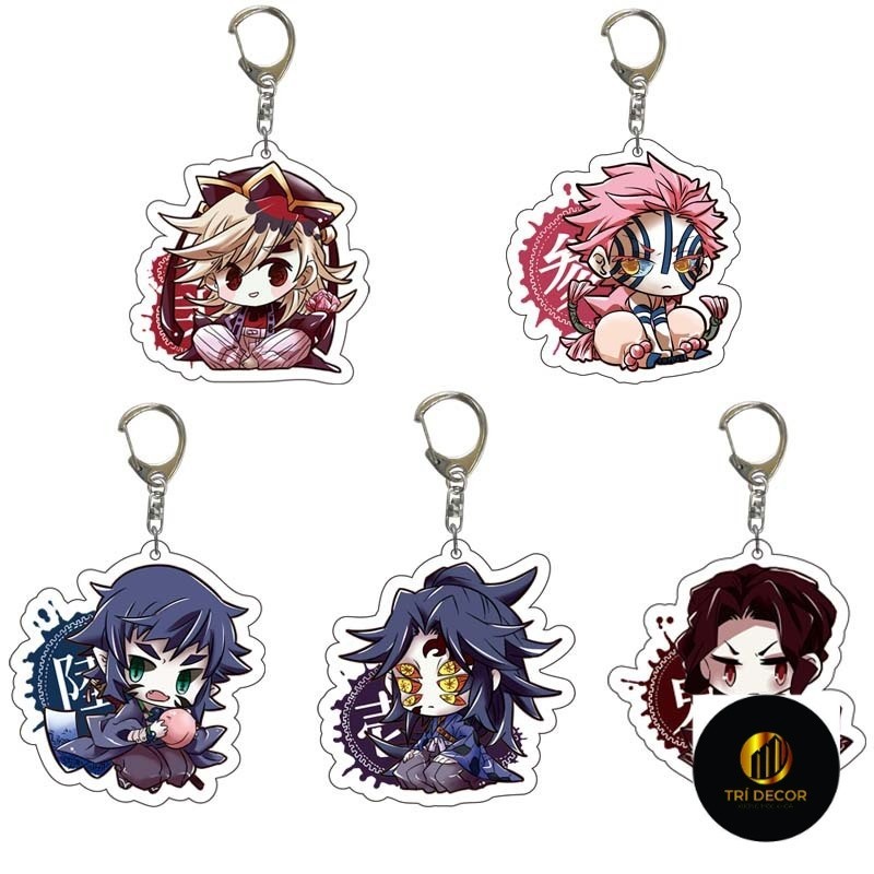 Demon Slayer Juuni Kitsuki Móc Khóa Anime Nhật Bản Muzan Akaza Douma Kokushibou Móc Khóa Túi Acrylic