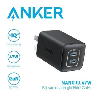 Củ Sạc Nhanh ANKER A2039 47W - Nano Siêu nhỏ gọn A2633  Sạc nhanh 20W  / 30w 33w  sạc nhanh Anker Chính Hãng